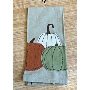Cotton‎ Kitchen Towel Pumpkin Embroidery Park Designs Fall Autumn Cottagecore